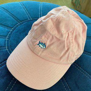 Southern Tide Pink Hat with Navy Blue Detail